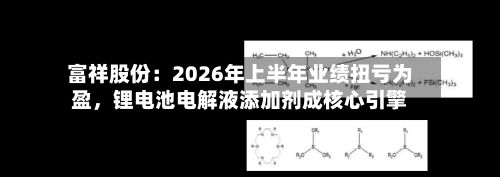 富祥股份：2026年上半年业绩扭亏为盈，锂电池电解液添加剂成核心引擎-第1张图片