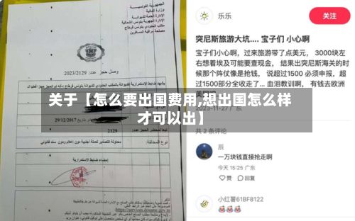 关于【怎么要出国费用,想出国怎么样才可以出】-第1张图片