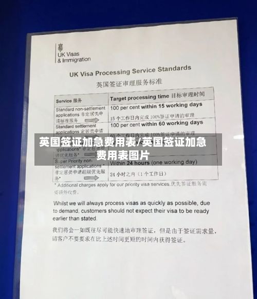 英国签证加急费用表/英国签证加急费用表图片-第1张图片