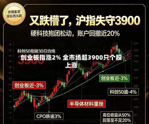 创业板指涨2% 全市场超3900只个股上涨-第1张图片