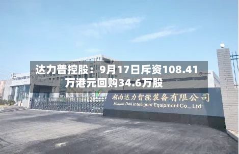 达力普控股：9月17日斥资108.41万港元回购34.6万股-第1张图片
