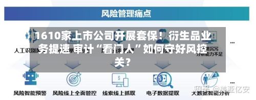 1610家上市公司开展套保！衍生品业务提速 审计“看门人”如何守好风控关？-第1张图片