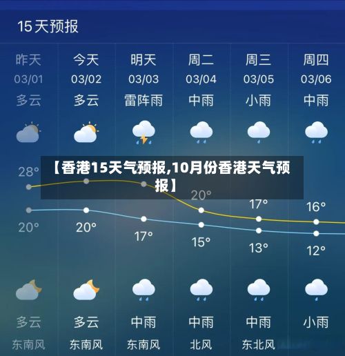 【香港15天气预报,10月份香港天气预报】-第1张图片