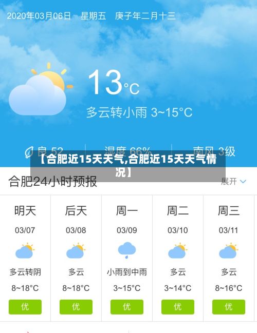【合肥近15天天气,合肥近15天天气情况】-第1张图片