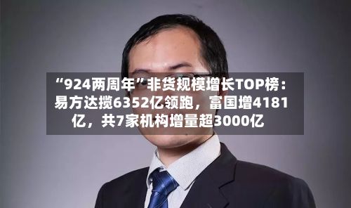 “924两周年”非货规模增长TOP榜：易方达揽6352亿领跑，富国增4181亿	，共7家机构增量超3000亿-第1张图片
