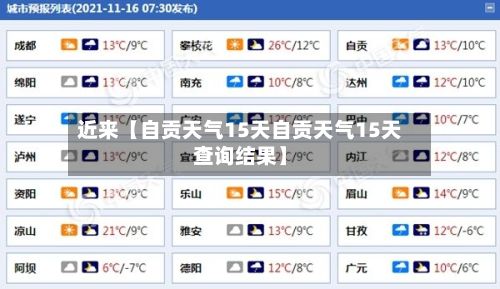 近来【自贡天气15天自贡天气15天查询结果】-第1张图片